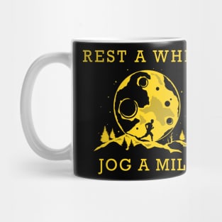 Jogging in Forest Mug